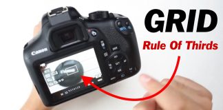 Cara Memunculkan Grid Layar Pada Kamera Canon 1300D – Grid Rule of Thirds