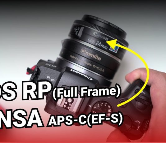 Lensa APS-C(EF-S) Pasang ke Kamera Full Frame Canon EOS RP